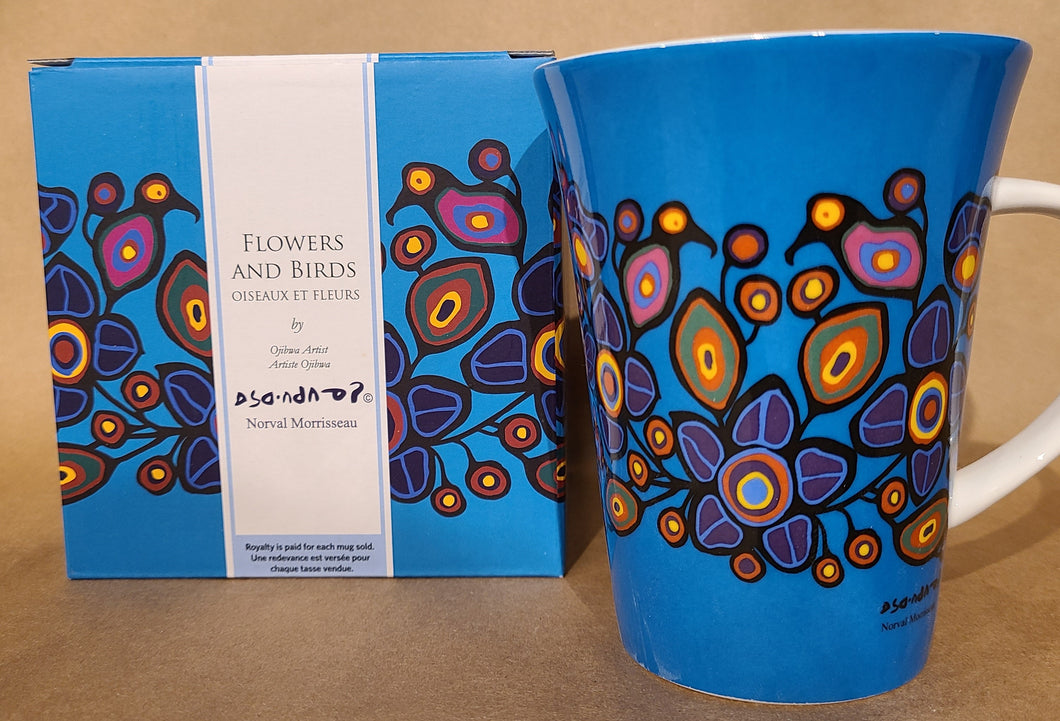 Fine Porcelain Mug - Flowers and Birds